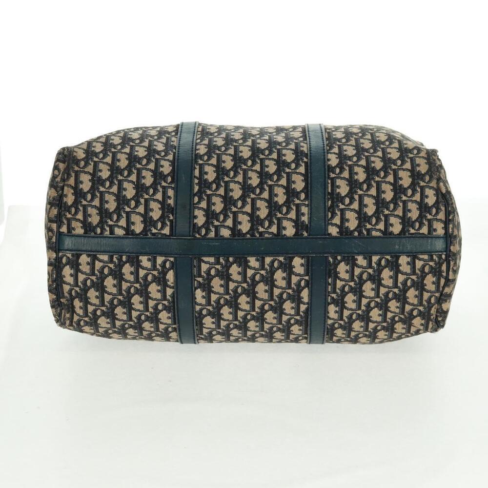 Christian Dior Trotter Canvas Boston Bag Navy Silver Auth 161273 - Picture 7 of 16